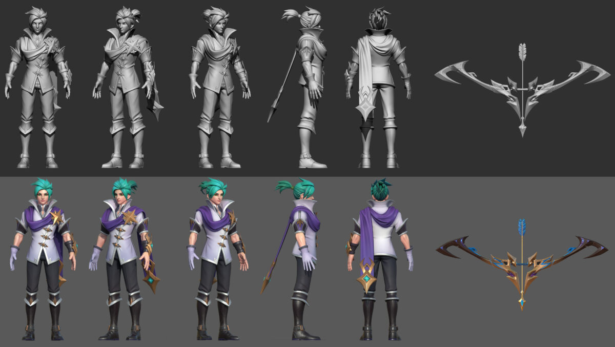 A rendering of a 3d character model from a video game.